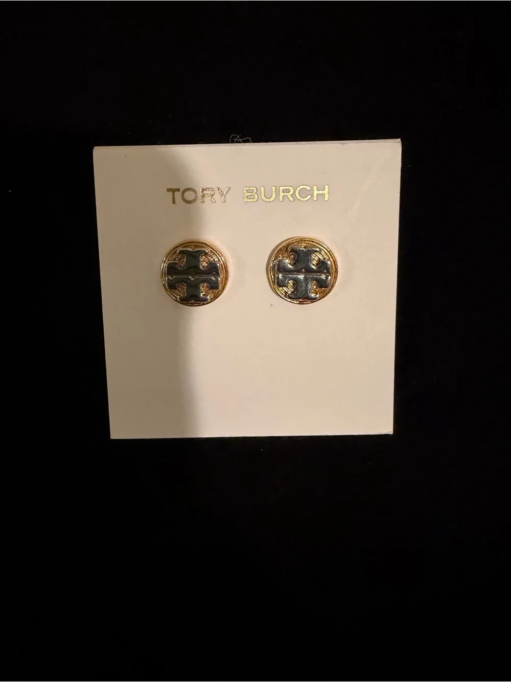 Tory Burch Gold and silver two toned Stud Earrings